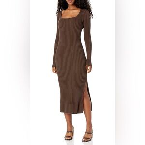 PAIGE Women's Benita Long Sleeve Midi Sweater Dress Ribbed Sz XL NWOT